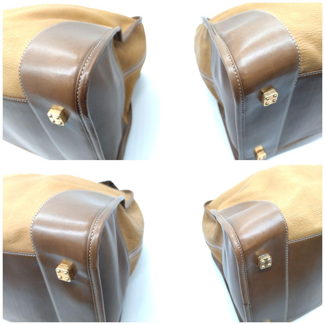 【美品】LOEWE ロエベ アマソナ50 アナグラム レザー ボストンバッグ