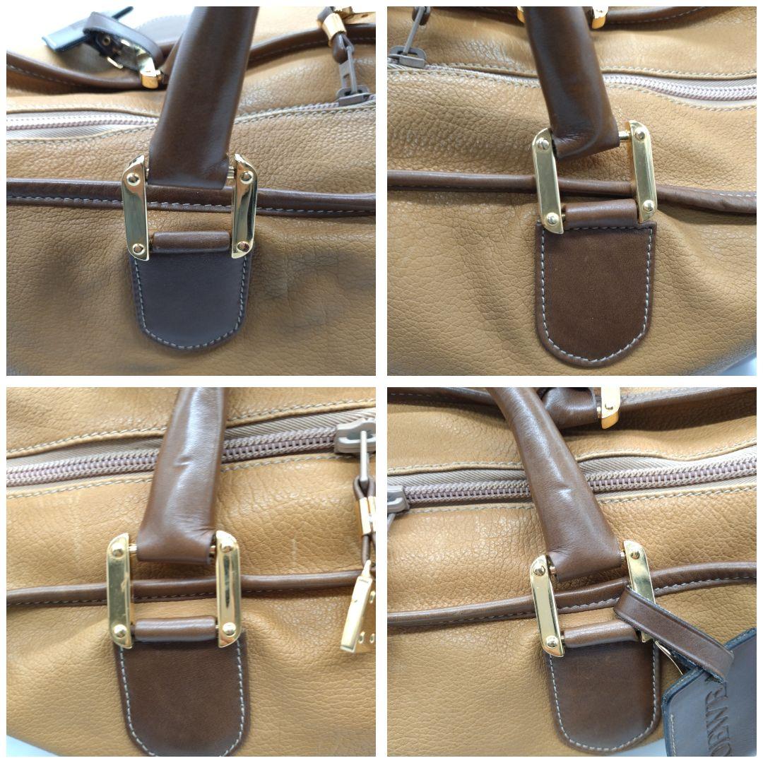 【美品】LOEWE ロエベ アマソナ50 アナグラム レザー ボストンバッグ