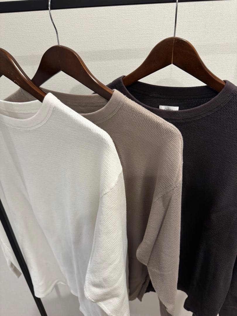 ciota シオタ 3枚セット ワッフル ハニカムメッシュ ロンT サーマル