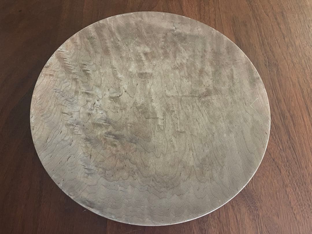 内田悠 φ30 イタヤカエデ 鉄媒染平皿　プレート　トレイ