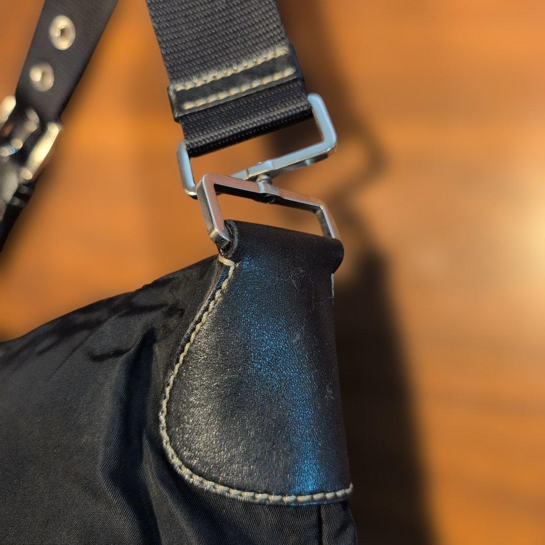​【美品】PRADA プラダ ナイロン ショルダーバッグ ブラック