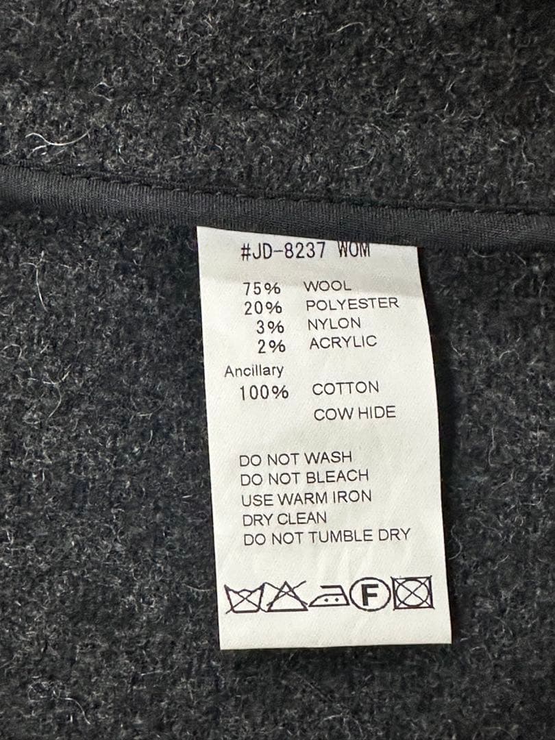 【美品】DANTON ダントン ウールモッサ シングルジャケット チャコール42