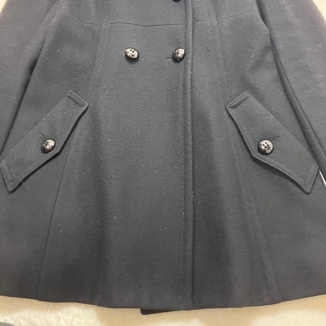 美品✨バーバリーブルーレーベル ラビットファー 2way Aライン ピーコート