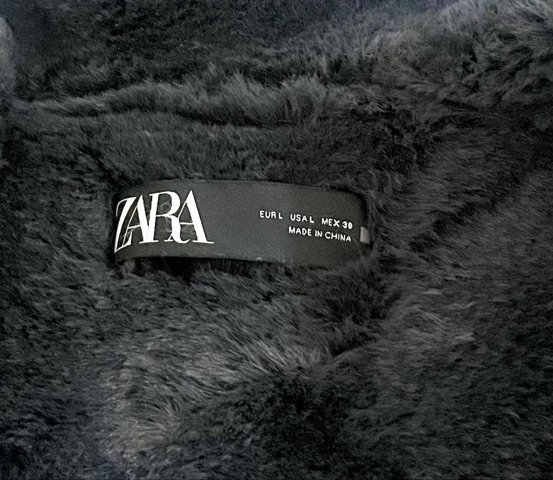未使用！ZARA ムートンライダースジャケット ブラックLサイズ