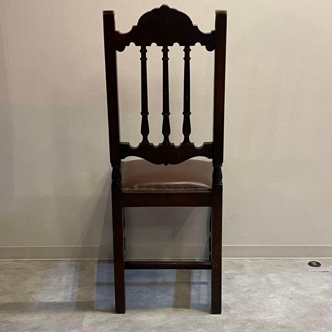 ハイバックチェア　ダイニングチェア　イギリス　アンティーク