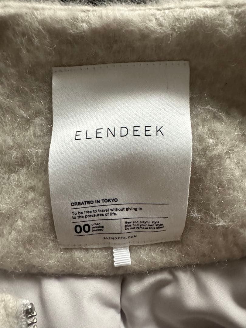 ノーカラーオーバーサイズジャケット クリーム色