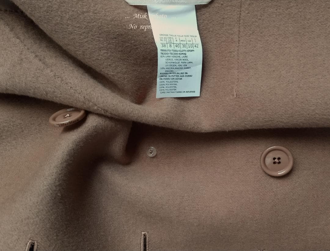 'S Max Mara ダブルブレストダブルフェイスコート キャメル JI42