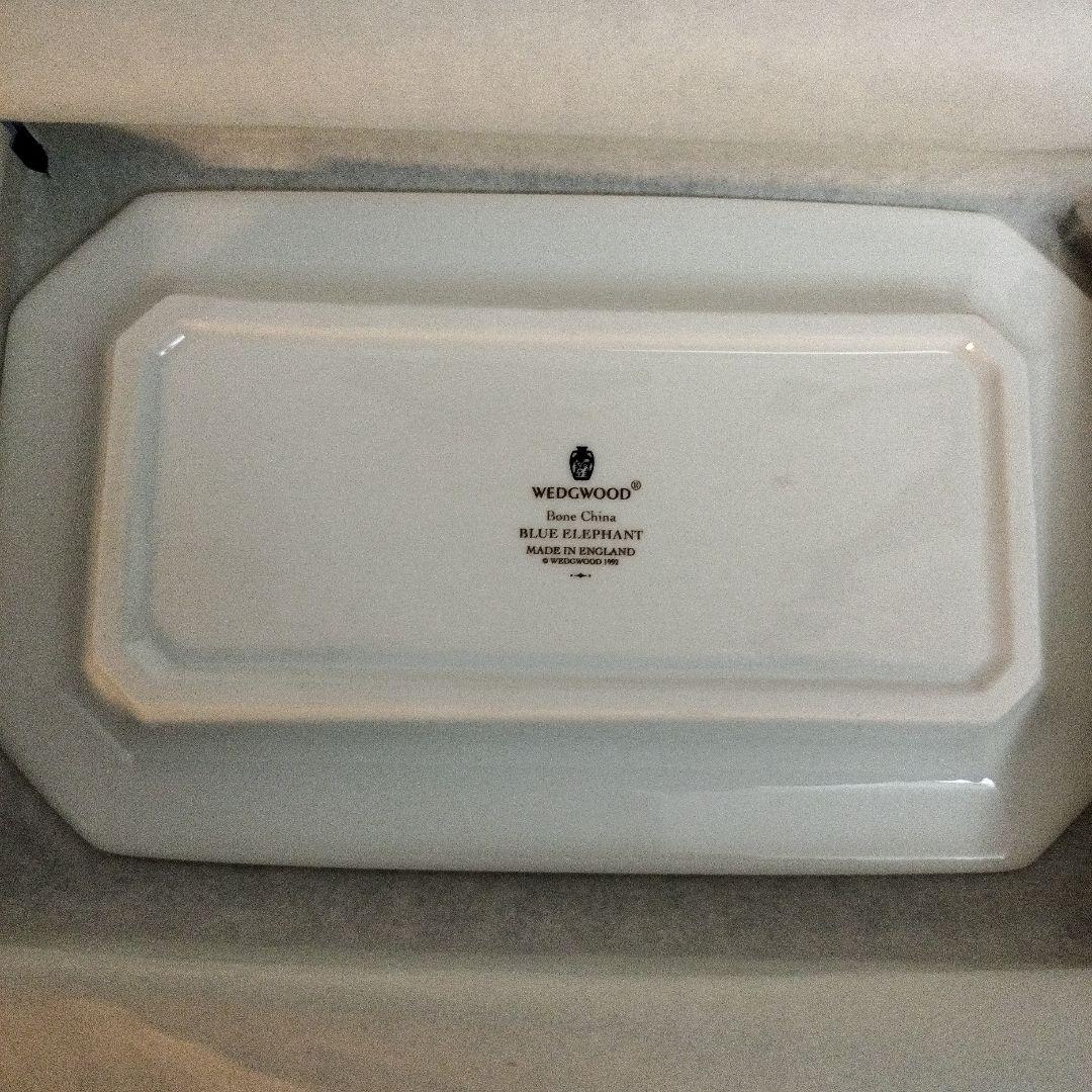 【未使用】ウェッジウッド　ブルーエレファント　長皿 (エコメルカリ便)