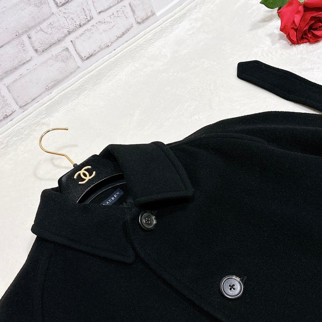 ほぼ未使用✨　ラルフローレン　トレンチコート　ウール　カシミヤ　ブラック　XL