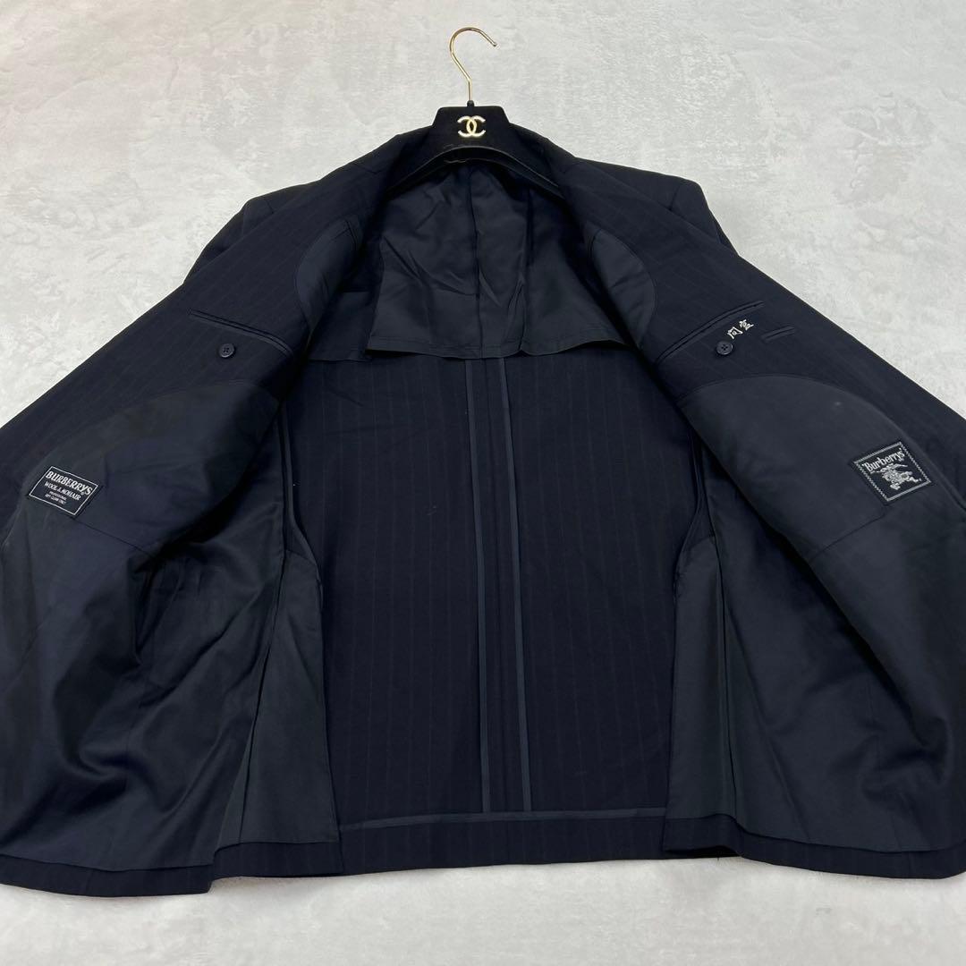 I8⑧ XL BB7 バーバリーロンドン ダブル モヘア混 スーツ メンズ