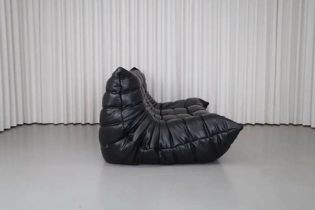 【希少】リーンロゼ トーゴ ligne roset 3P ソファ 黒 レザー 革