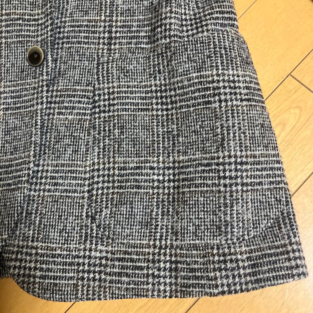 美品 グレンチェックジャケット ブラウン シップス イタリア FUGATO