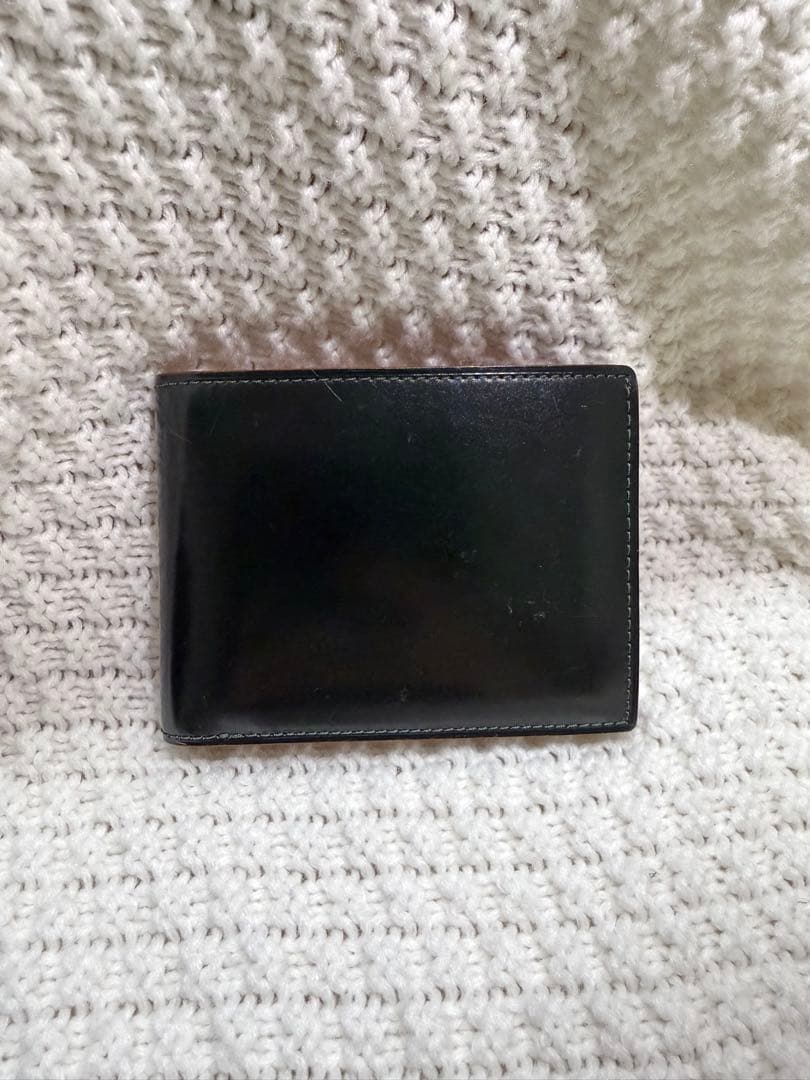 GANZO 二つ折り財布 コードバン　グリーン