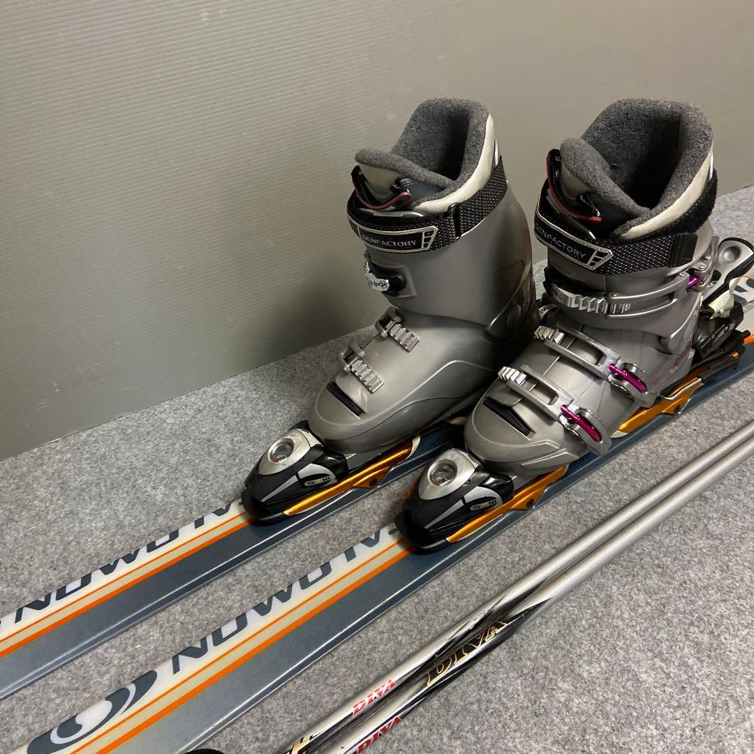 ★メンテナンス済大人スキーセット板150cm ★ブーツ 24~24.5cmに変更