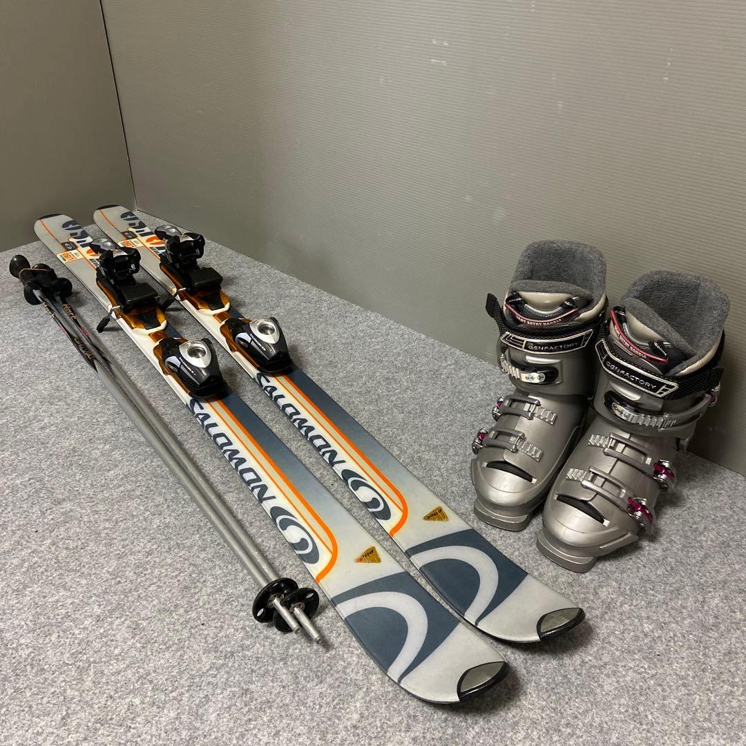 ★メンテナンス済大人スキーセット板150cm ★ブーツ 24~24.5cmに変更
