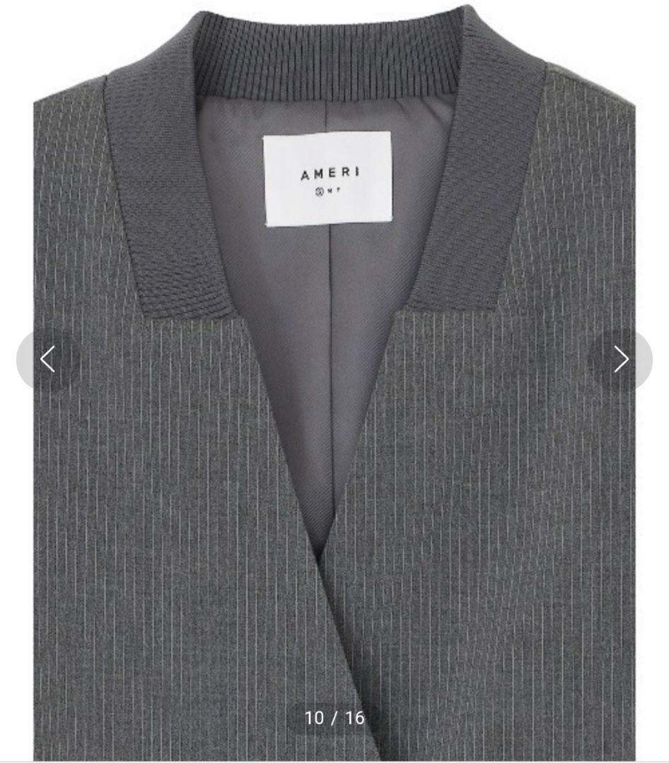 Ameri DOCKING SLEEVE BLOUSON グレー/オリーブ