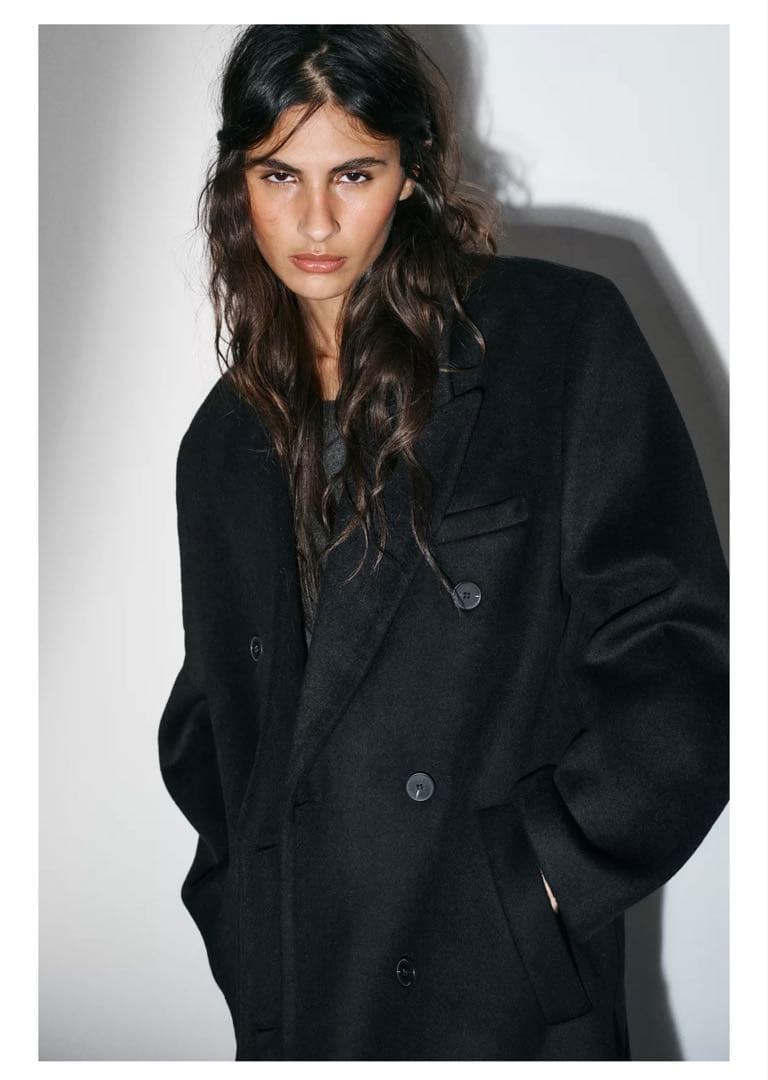 ZARA ウール混紡エクストラロングコート