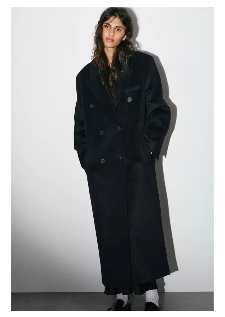 ZARA ウール混紡エクストラロングコート