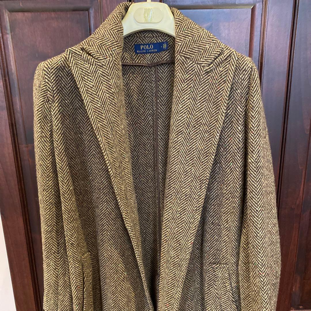 POLO ヘリンボーンジャケット ブラウン系