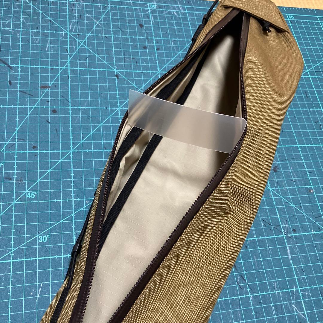 ハンドメイドフレームバッグ　コーデュラ1000 コヨーテ　48.5cm