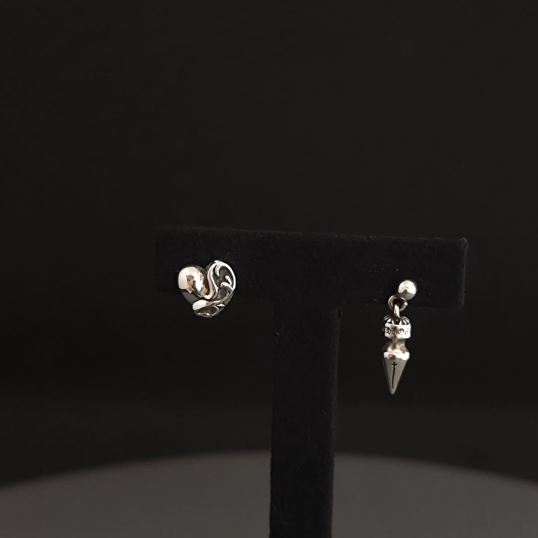 CHROME HEARTS クロムハーツ ハート スタッドピアス（片耳用）