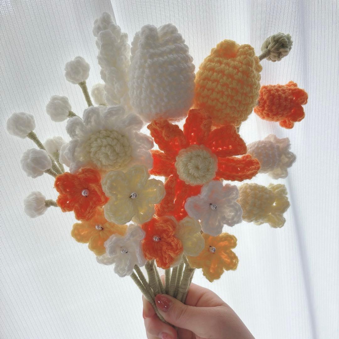 枯れない花束 毛糸の花束 ブーケ