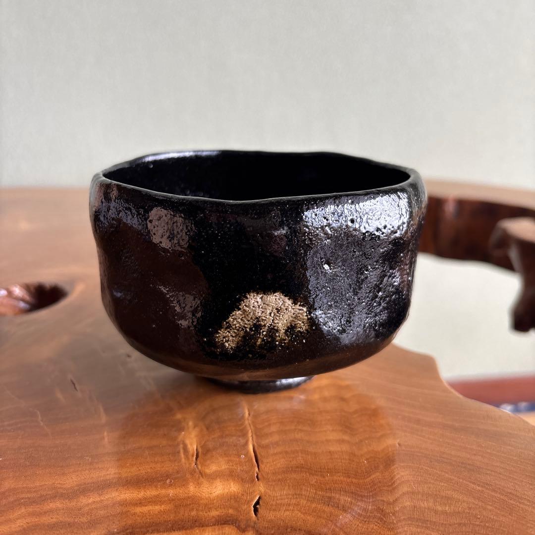 佐々木松楽 黒茶碗 「清楽」 楽焼 抹茶碗 茶道具 共箱