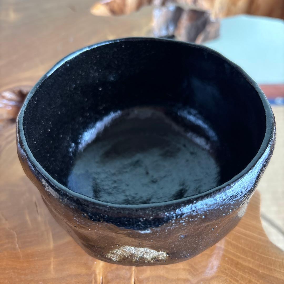 佐々木松楽 黒茶碗 「清楽」 楽焼 抹茶碗 茶道具 共箱