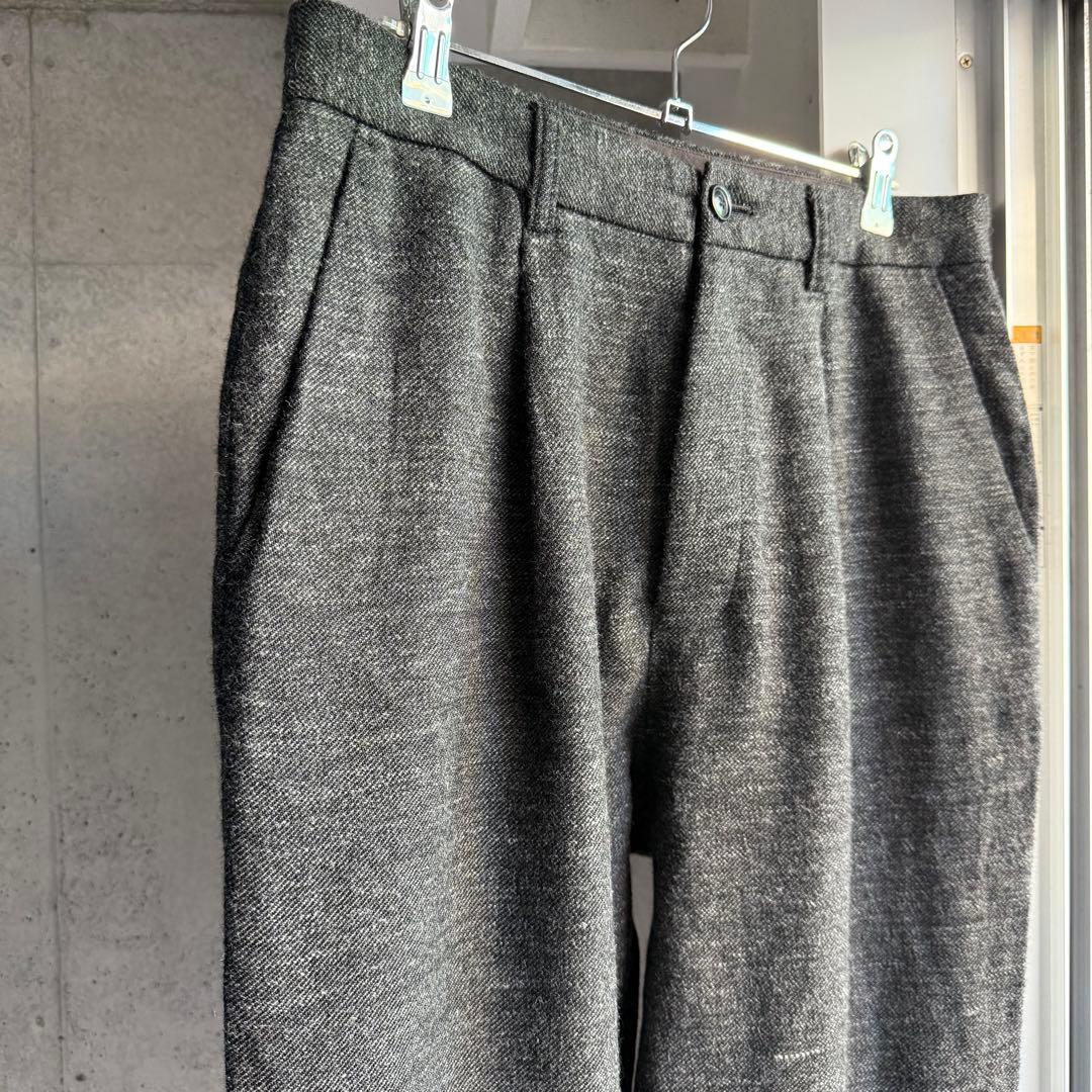 パンツ CONFECT linen wool twill 1tuck trousers