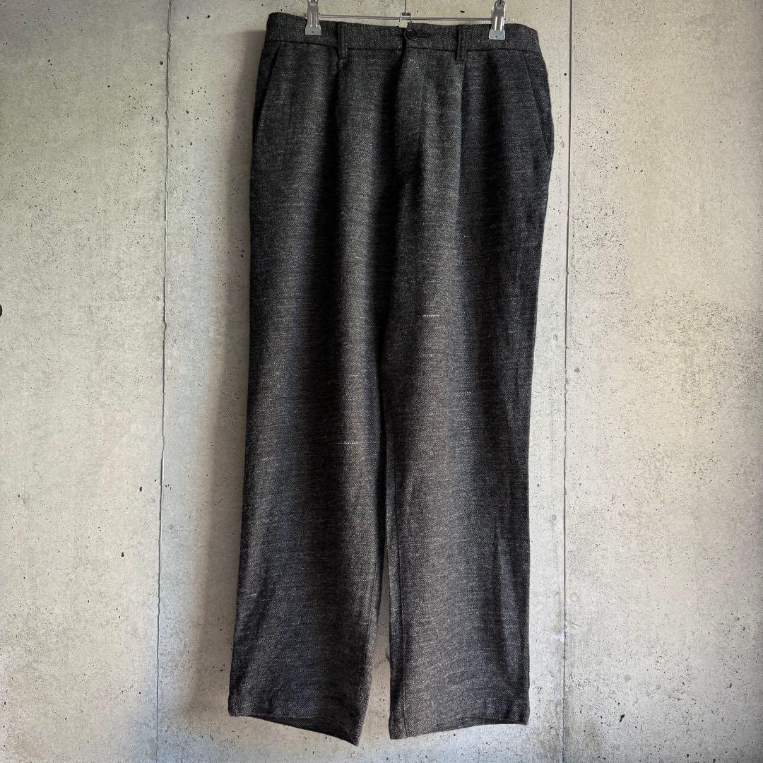 パンツ CONFECT linen wool twill 1tuck trousers