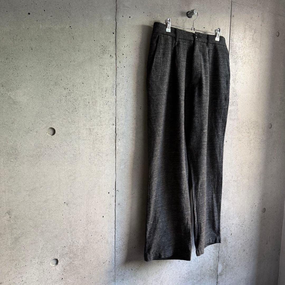 パンツ CONFECT linen wool twill 1tuck trousers