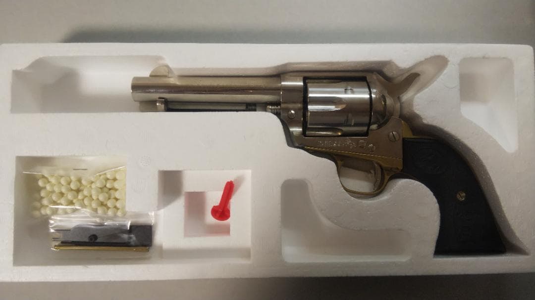 タナカ　コルトSAA　真鍮トリガーガード、バックストラップ換装ver