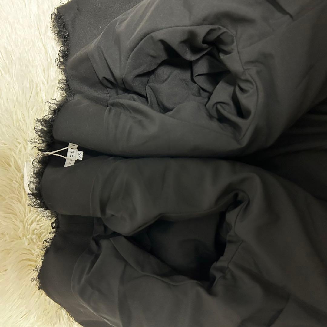 未使用タグ付き　CADUNE ボアジャン　ブラック　36 禁ボタン　ノーカラー