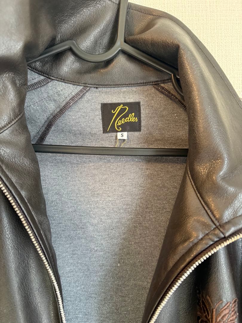 nubian別注　needles レザートラックジャケットs美品