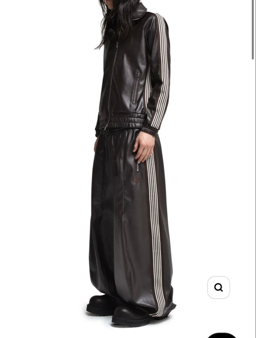 nubian別注　needles レザートラックジャケットs美品