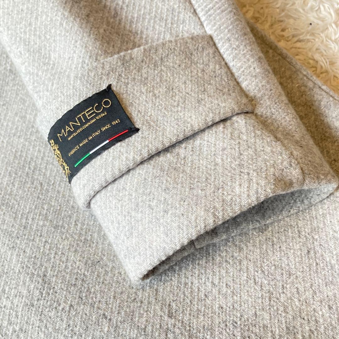 未使用に近い✨【完売品】プラステ　マンテコ　ノーカラーハーフコート　38M