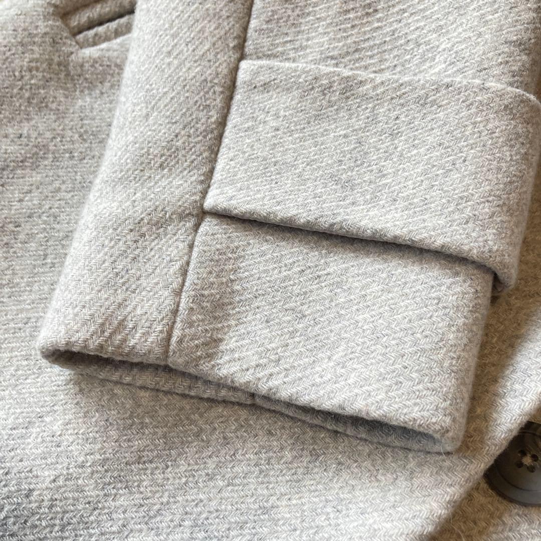 未使用に近い✨【完売品】プラステ　マンテコ　ノーカラーハーフコート　38M