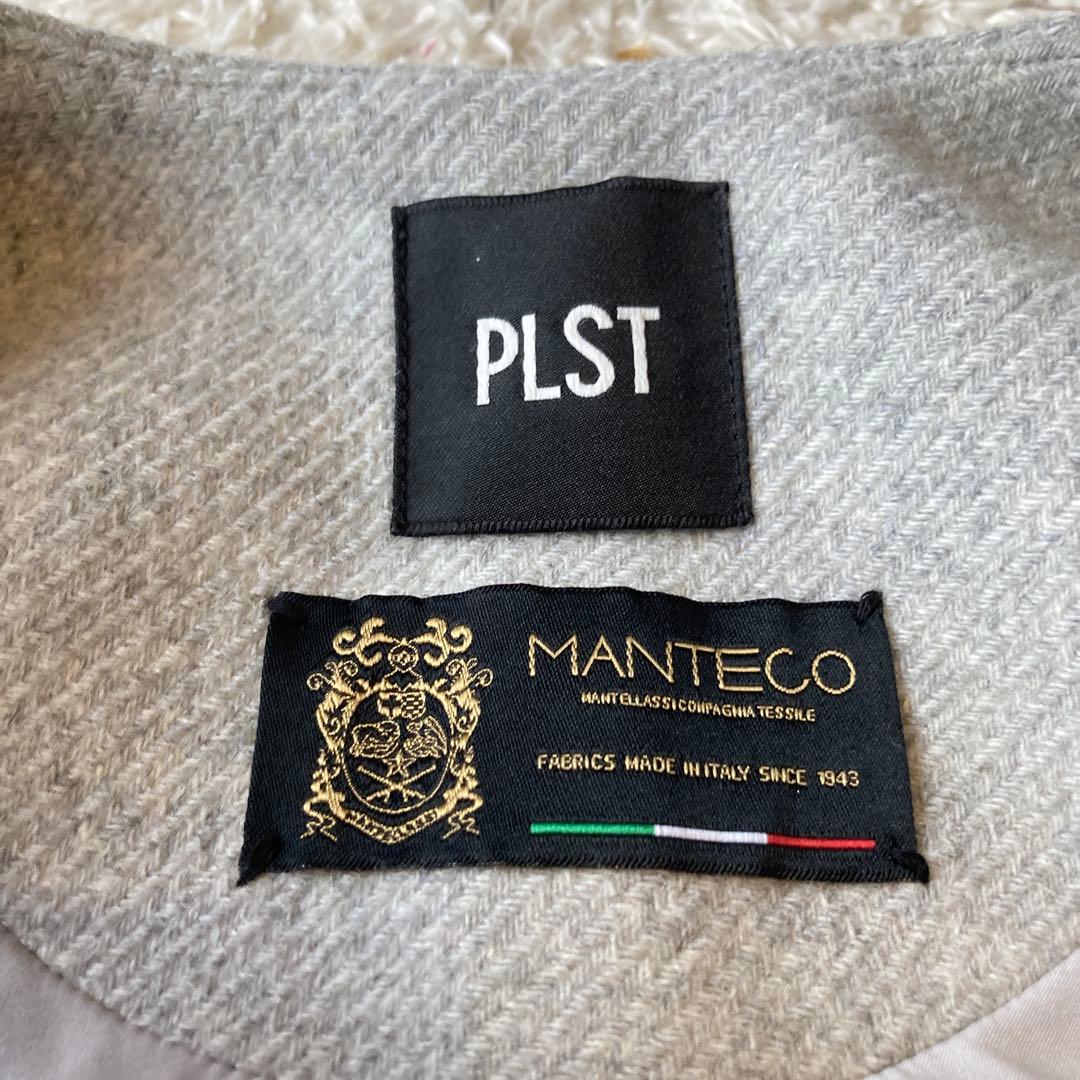 未使用に近い✨【完売品】プラステ　マンテコ　ノーカラーハーフコート　38M