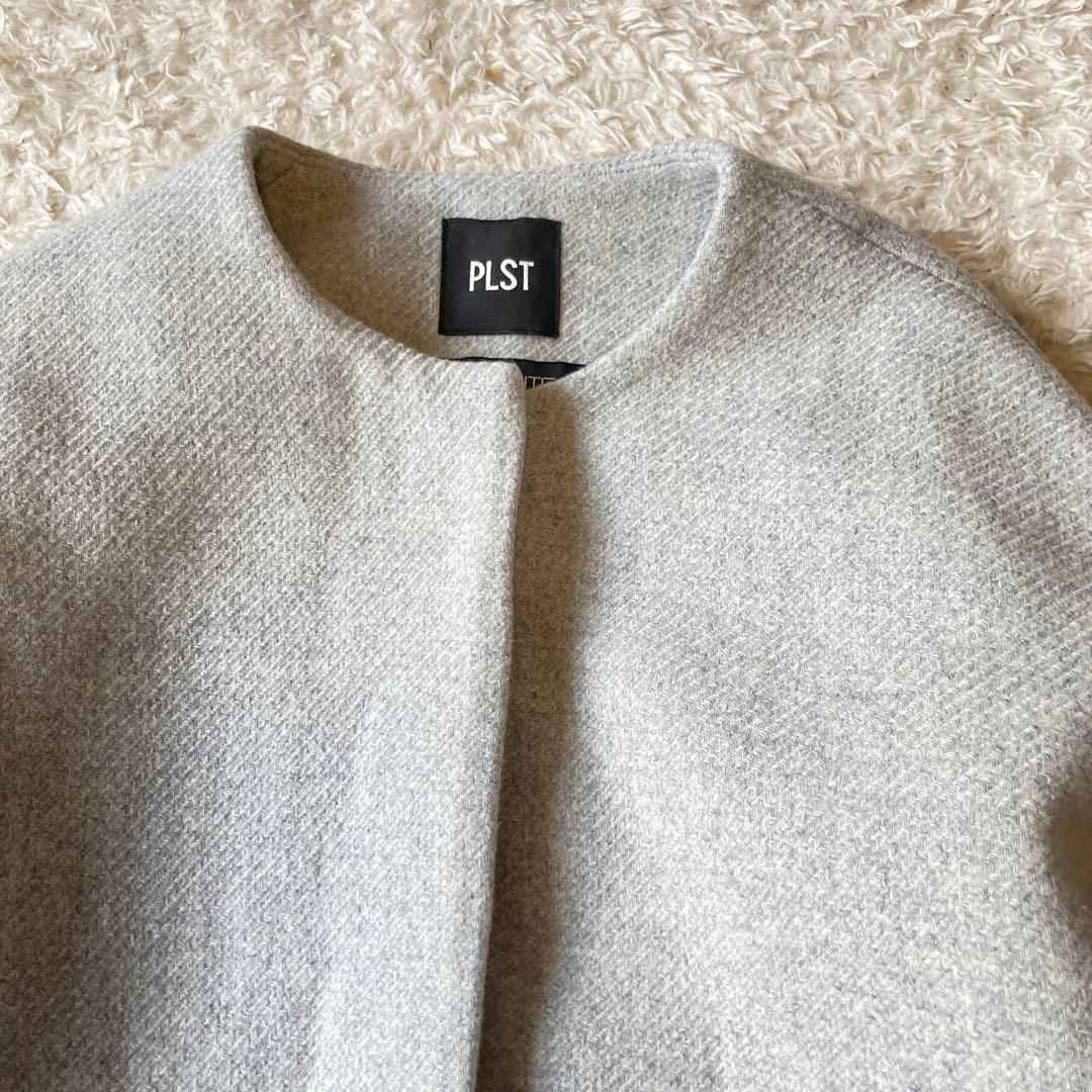 未使用に近い✨【完売品】プラステ　マンテコ　ノーカラーハーフコート　38M