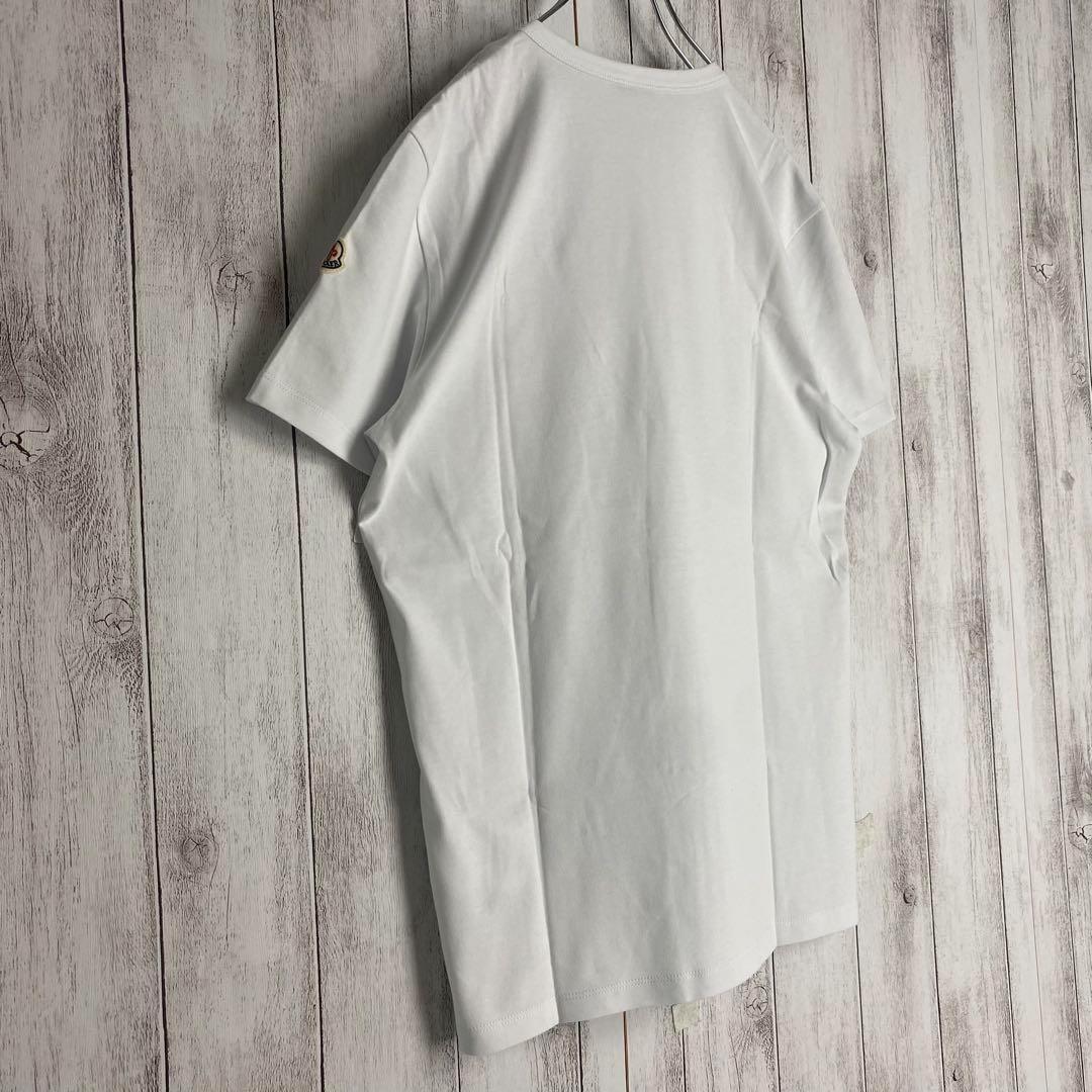 【タグ付き☆未使用】モンクレール Tシャツ プリントロゴ ホワイト 半袖 M