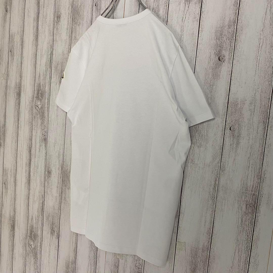 【タグ付き☆未使用】モンクレール Tシャツ プリントロゴ ホワイト 半袖 M