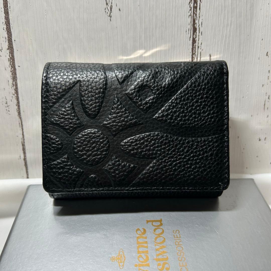 【ショッパー付き】VivienneWestwood　三つ折財布　ブラック