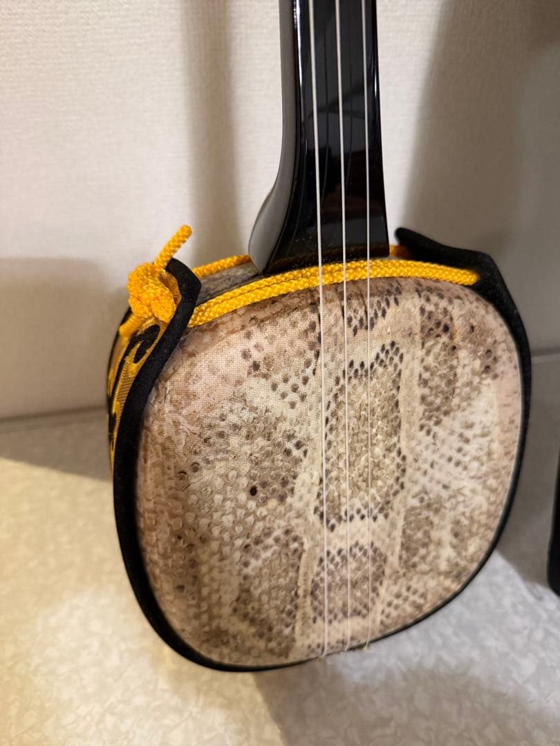 ま*✳様 三線（蛇皮／沖縄購入品）ケース付き　さんしん