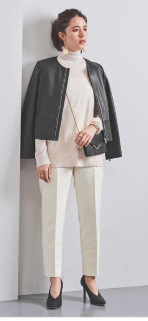 美品 UNITED ARROWS レザージャケット　ブラック