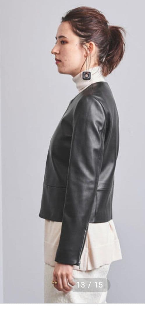 美品 UNITED ARROWS レザージャケット　ブラック