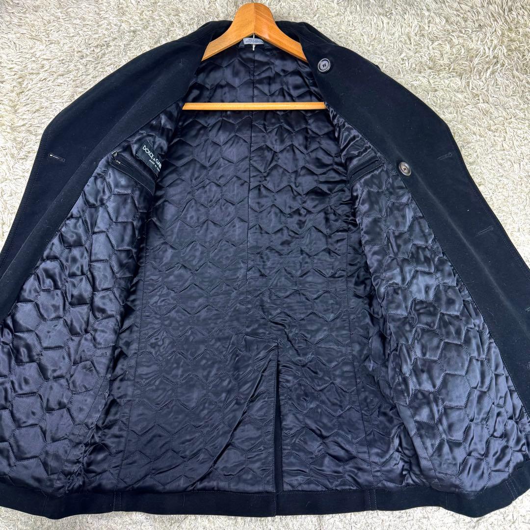 DOLCE&GABBANA コート Pコート ダブルブレスト ブラック