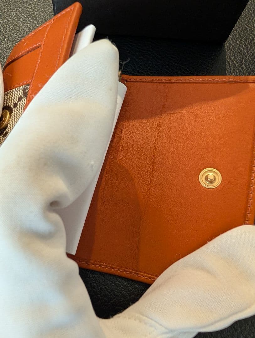 GUCCI グッチ 6連 キーケース オレンジ GGキャンバス レザー