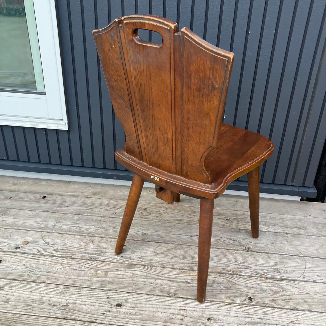 ② 北欧レトロ カリモク ルスティック 木製ダイニングチェア 古家具 ビンテージ