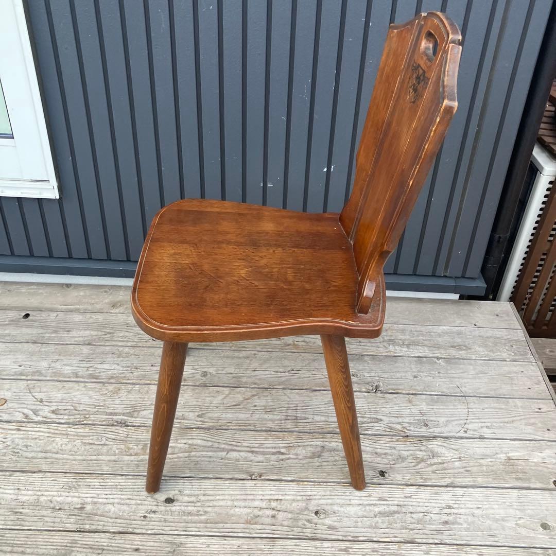 ② 北欧レトロ カリモク ルスティック 木製ダイニングチェア 古家具 ビンテージ