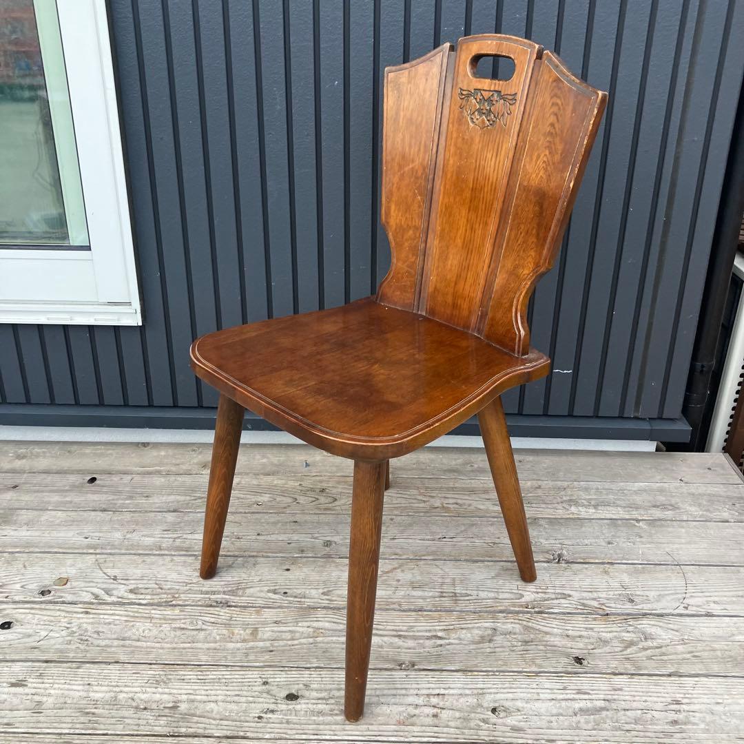 ② 北欧レトロ カリモク ルスティック 木製ダイニングチェア 古家具 ビンテージ